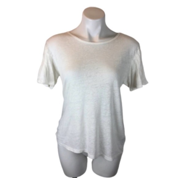 J.Crew Linen Flutter Sleeve Shirt - Picture 2 of 6